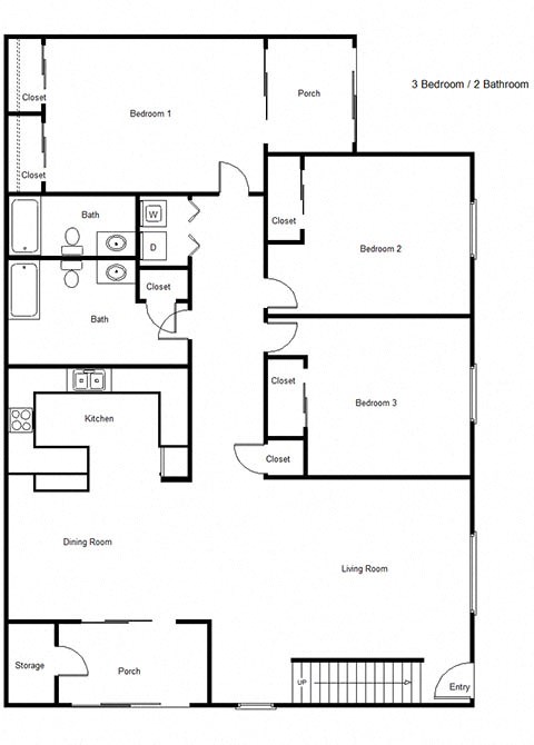 3 Bedroom Floor Plan